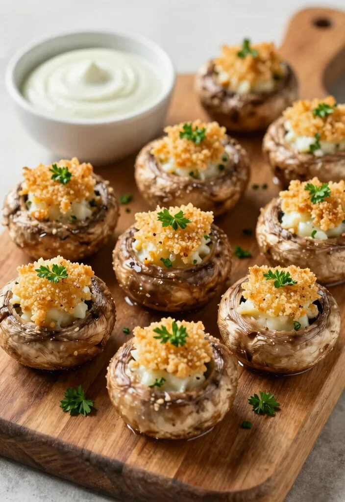 18 Mini Brunch Food Ideas Perfect for Sharing - 5. Savory Stuffed Mushrooms 1