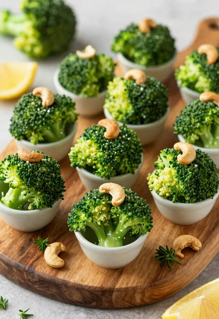 18 Mini Brunch Food Ideas Perfect for Sharing - 9. Broccoli and Cashew Salad Bites 1