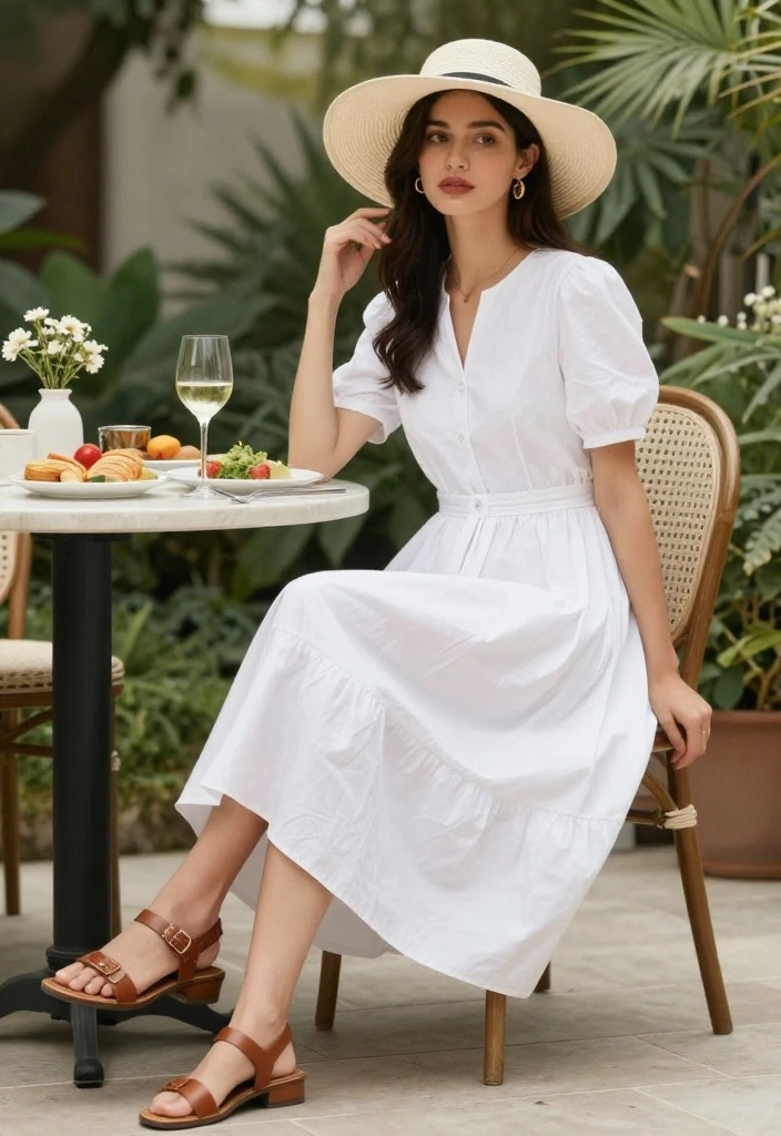 18 Outfit Ideas for Brunch That Work for Any Occasion - 1. The Classic White Dress 1