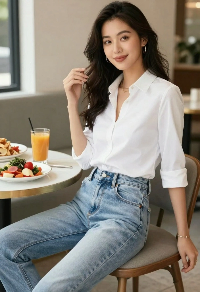 18 Outfit Ideas for Brunch That Work for Any Occasion - 2. Casual Chic with Mom Jeans 1