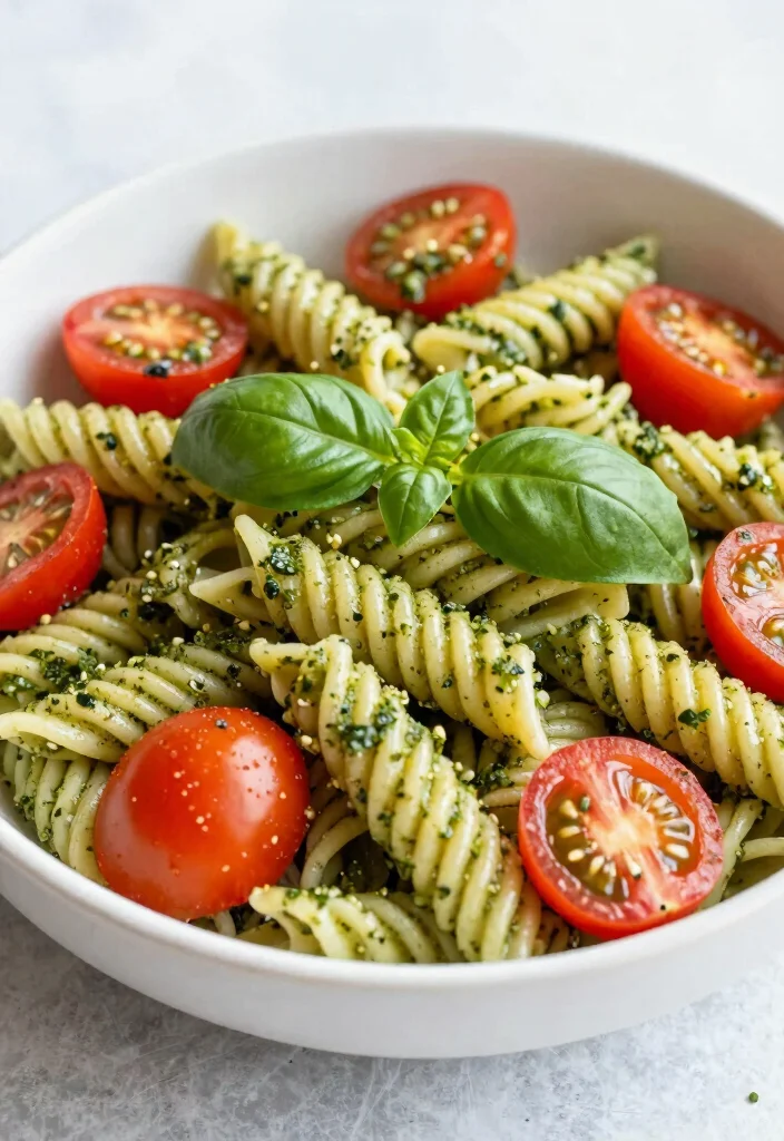 19 Brunch Food Ideas for a Fun and Festive Party - 13. Pesto Pasta Salad 1
