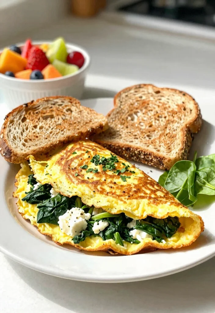 20 At-Home Brunch Ideas That Feel Special but Effortless - 12. Spinach & Feta Stuffed Omelette 1