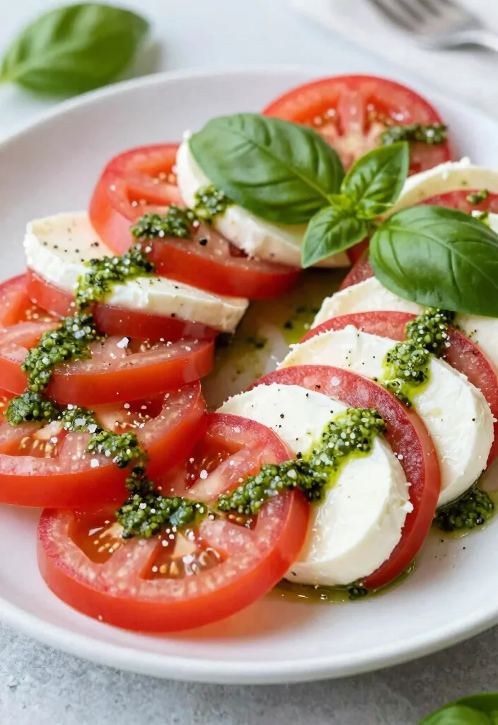 20 Brunch Ideas at Home That Are Simple and Stylish - 7. Caprese Salad with Pesto 1