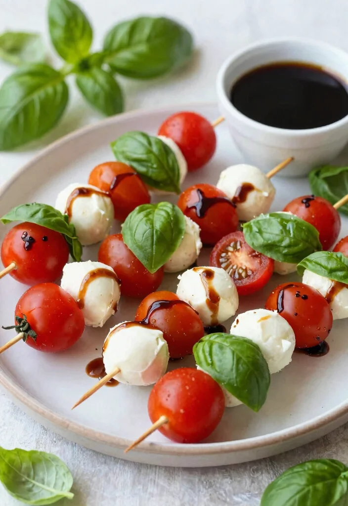 20 Brunch Ideas for a Crowd That Are Easy to Prepare - 11. Caprese Salad Skewers 1