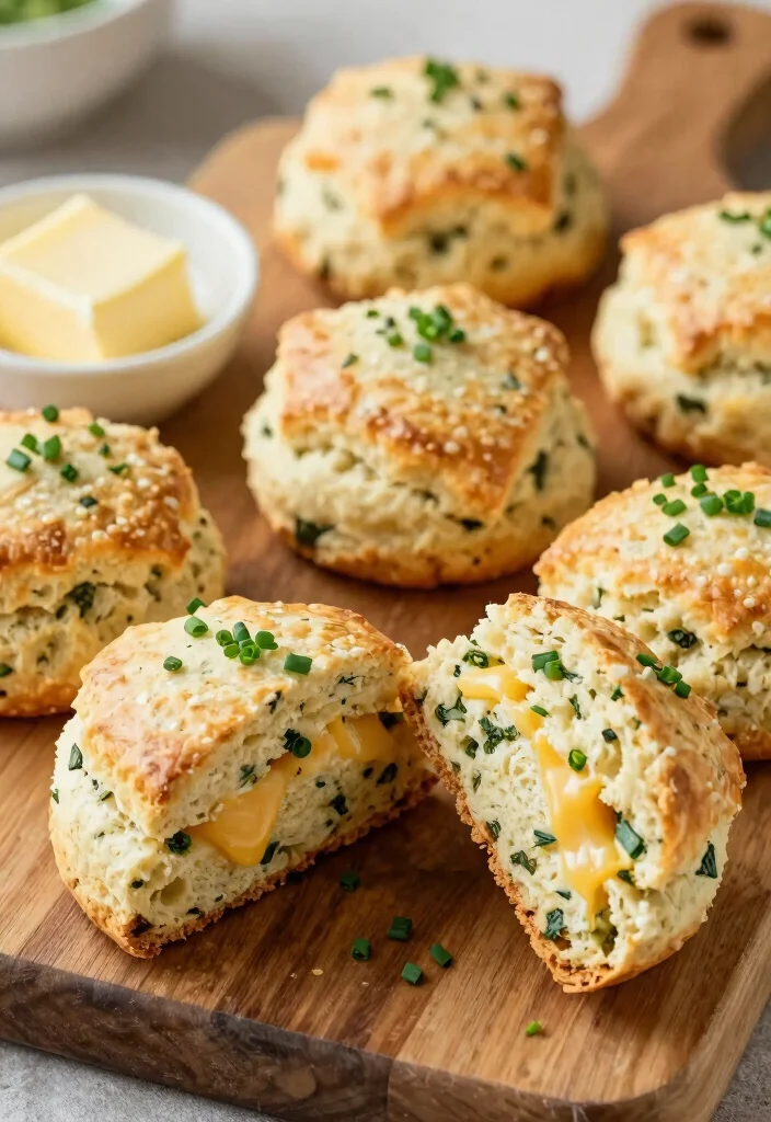 20 Brunch Ideas for a Crowd That Are Easy to Prepare - 15. Savory Scones with Cheese and Chives 1