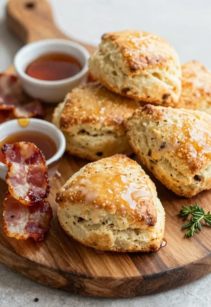 20 Brunch Ideas for a Crowd That Are Easy to Prepare - 20. Maple Bacon Scones 1