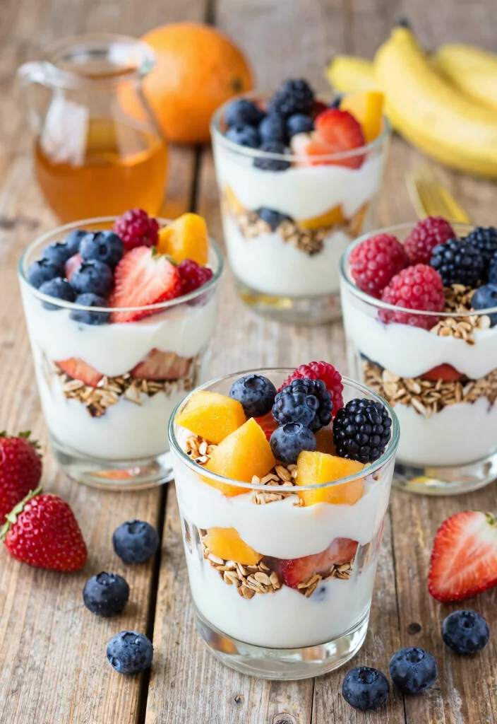 20 Brunch Ideas for a Crowd That Are Easy to Prepare - 6. Fruit and Yogurt Parfaits 1