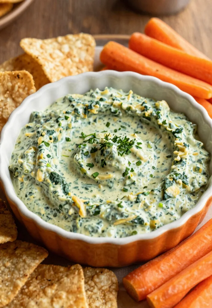 20 Brunch Ideas for a Crowd That Are Easy to Prepare - 8. Cheesy Spinach and Artichoke Dip 1