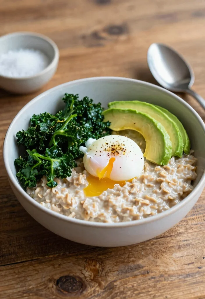 20 Easy Brunch Food Ideas for Busy Mornings - 10. Savory Oatmeal with Avocado and Egg 1