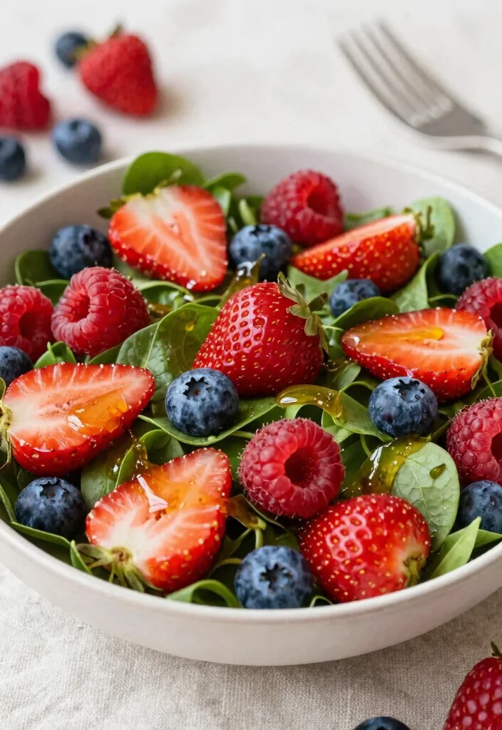 20 Easy Brunch Food Ideas for Busy Mornings - 18. Berry Salad with Honey Dressing 1