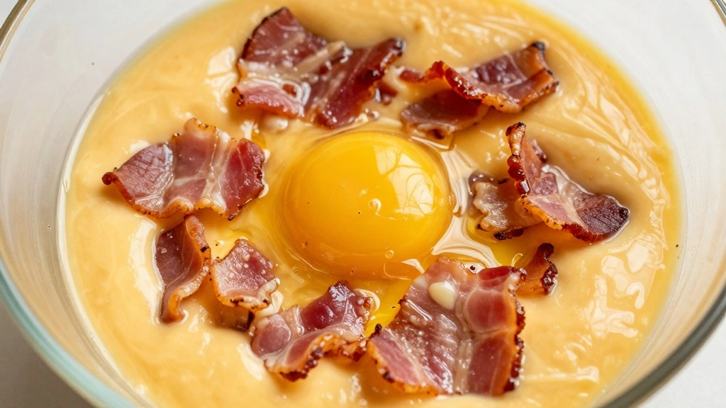 Bacon Deviled Eggs Recipe Extra Flavorful - Step 6: Add Bacon to Filling 1