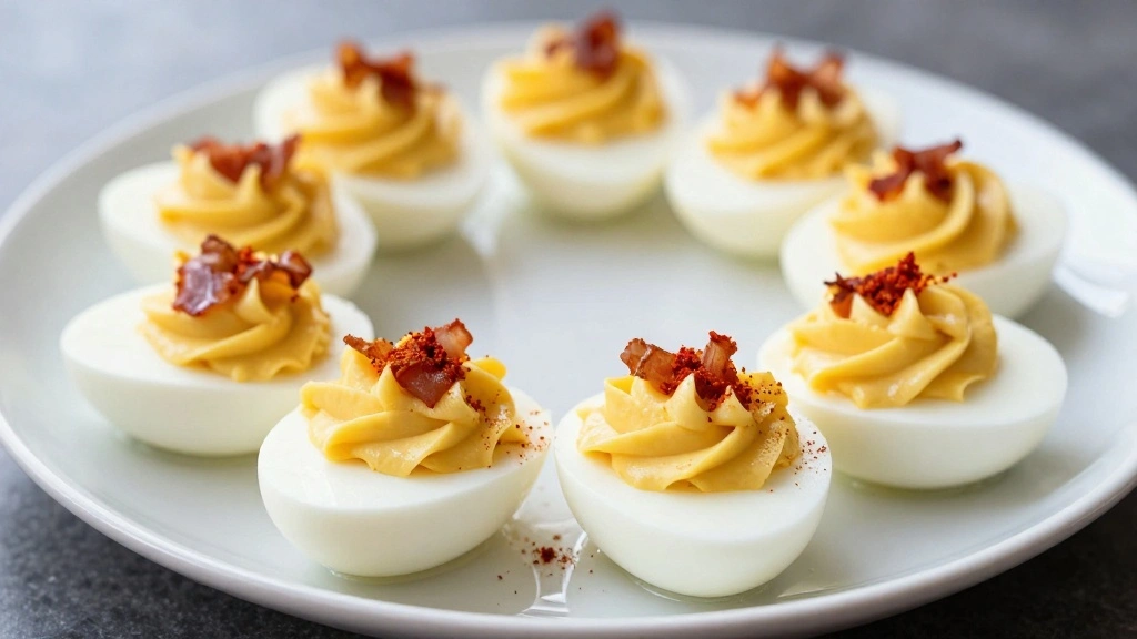Bacon Deviled Eggs Recipe Extra Flavorful - Step 8: Garnish and Serve 1