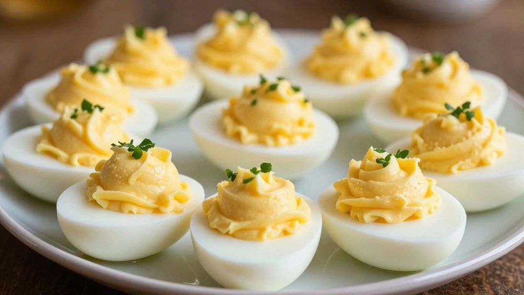 Deviled Eggs Without Mayo Creamy and Light - Step 8: Garnish and Serve 1