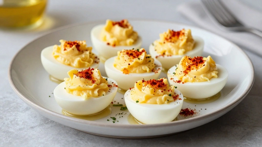 Fried Deviled Eggs Recipe Crispy Outside Creamy Inside - Step 8: Garnish and Serve 1