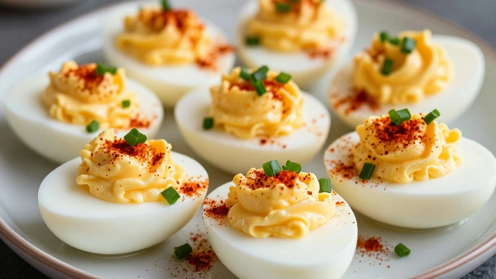Gourmet Deviled Eggs Recipe for Special Occasions - Step 6: Garnish the Eggs 1