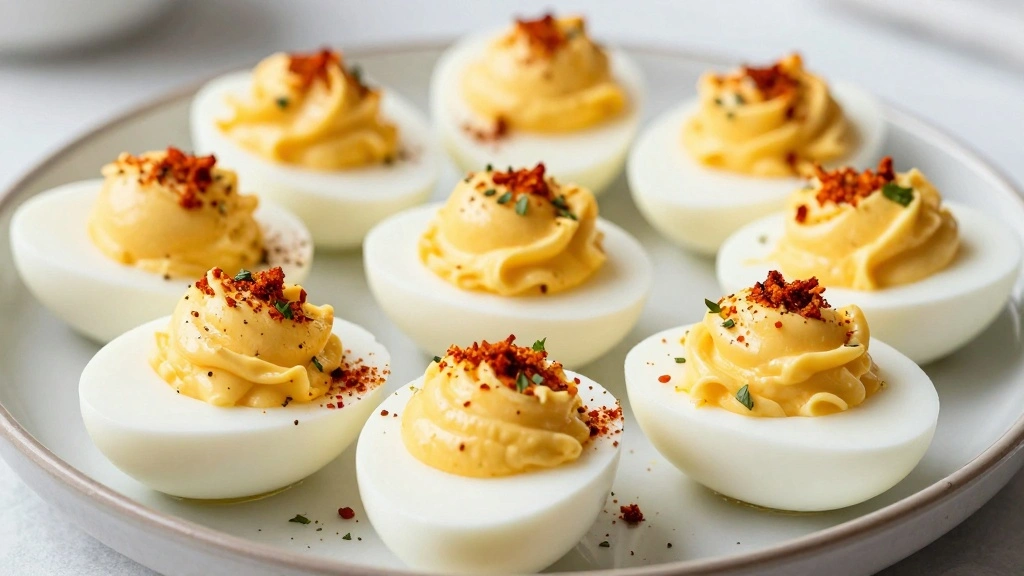 Healthy Deviled Eggs Recipe Light and Delicious - Step 6: Garnish the Deviled Eggs 1