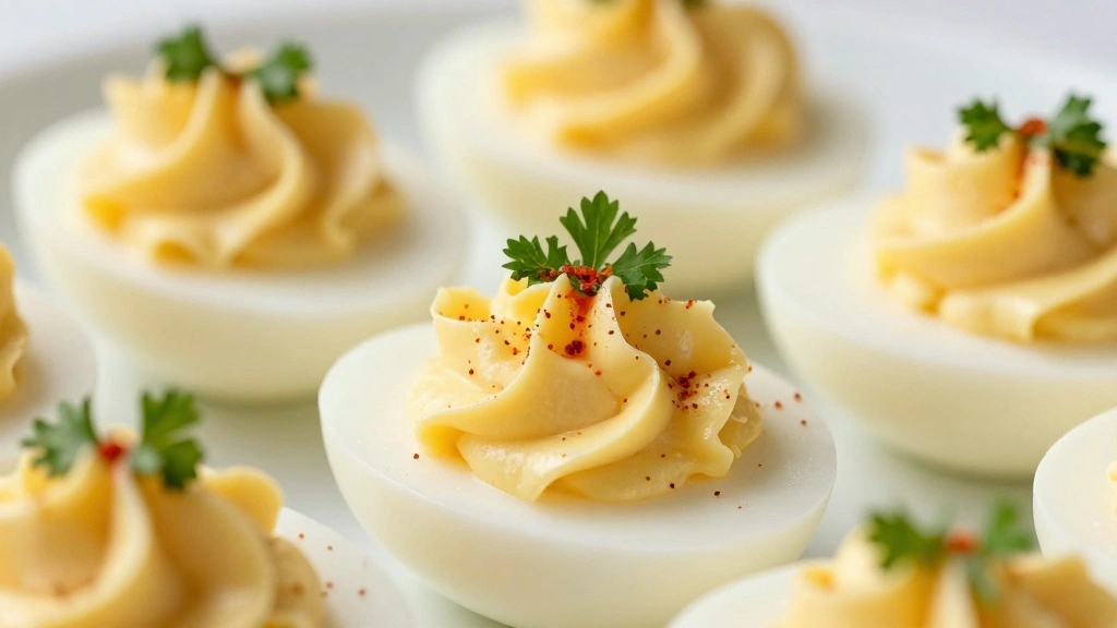Simple Deviled Eggs Recipe with Basic Ingredients - Step 7: Garnish the Eggs 1