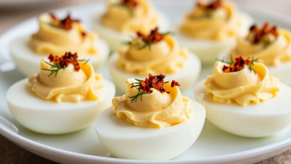 Smoked Deviled Eggs Recipe with Bold Flavor - Step 7: Garnish the Eggs 1