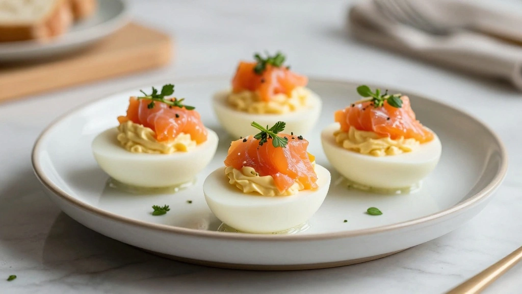 Smoked Salmon Deviled Eggs Recipe Fancy and Creamy