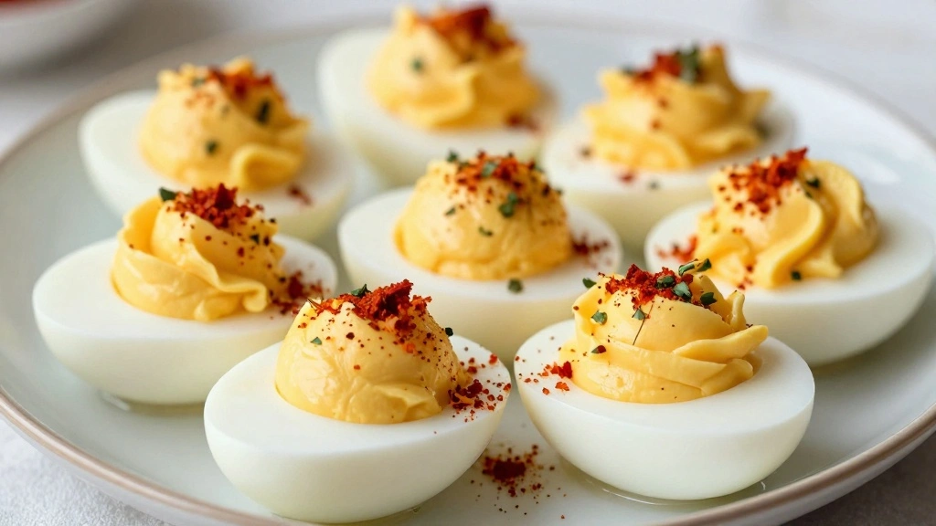Turkey Deviled Eggs Recipe High Protein - Step 6: Garnish the Eggs 1