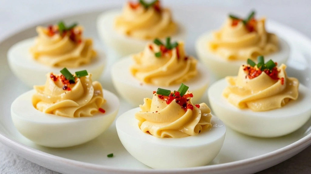 Vegan Deviled Eggs Recipe Plant Based and Creamy - Step 6: Garnish the Deviled Eggs 1