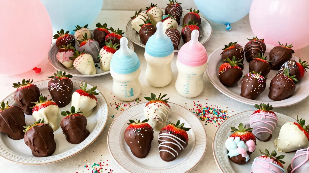 8 Easy Baby Shower Chocolate Covered Strawberry Ideas Sweet and Adorable