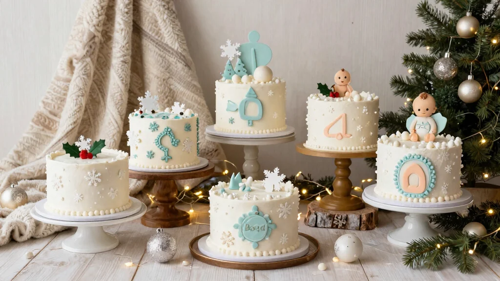 8 Festive Christmas Baby Shower Cake Ideas Elegant Cozy and Adorable